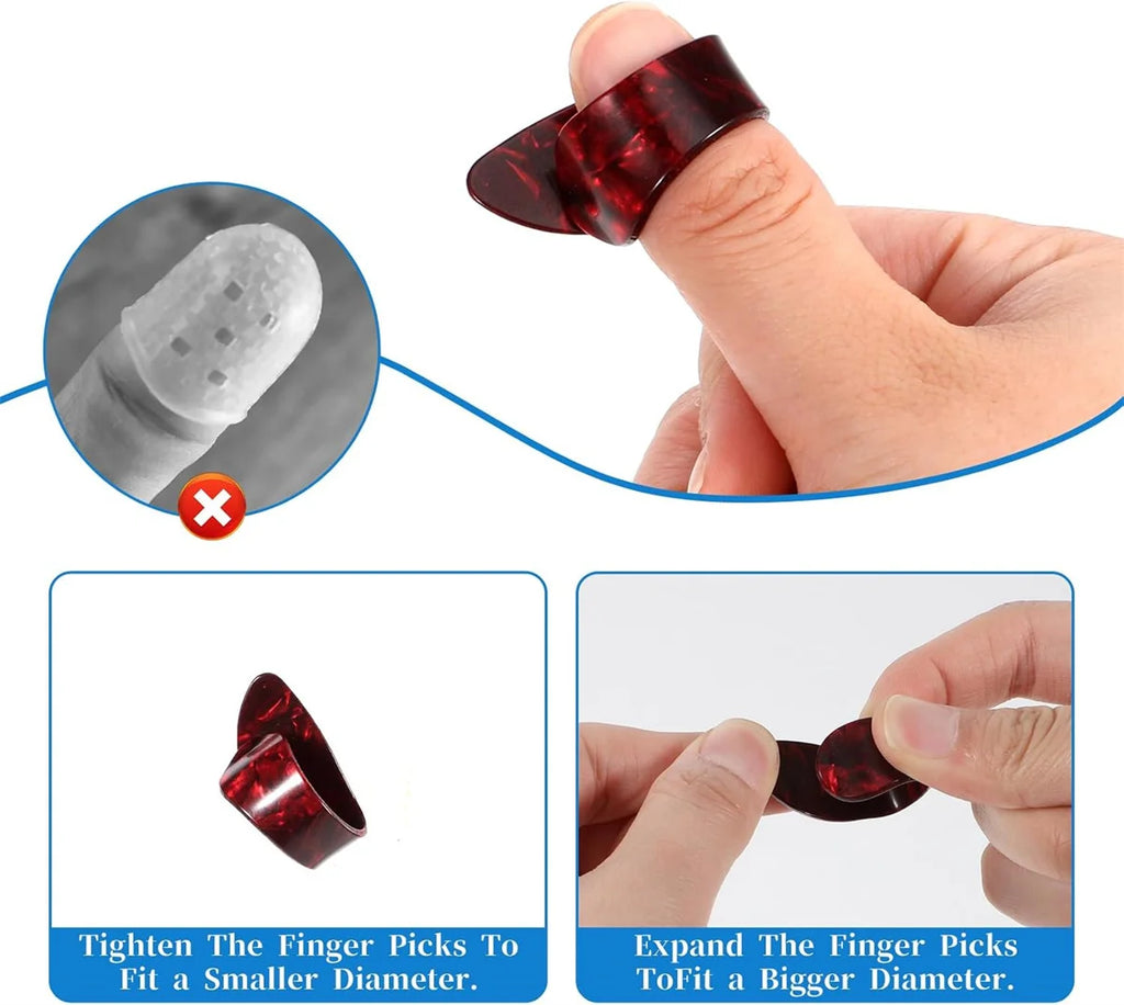 Celluloid Finger Picks (4-Pack)